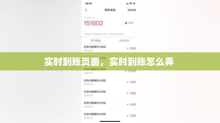 实时到账页面，实时到账怎么弄 