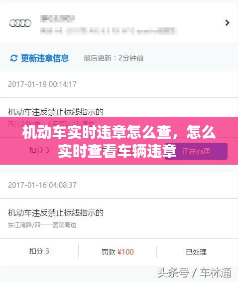 机动车实时违章怎么查，怎么实时查看车辆违章 