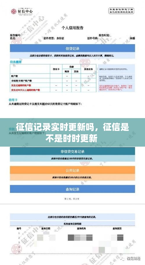 征信记录实时更新吗，征信是不是时时更新 