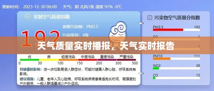 天气质量实时播报，天气实时报告 