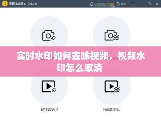 实时水印如何去除视频，视频水印怎么取消 
