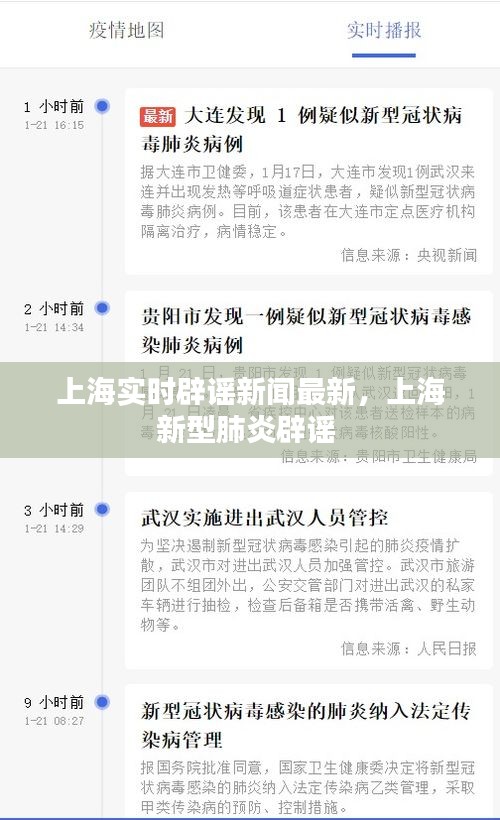 上海实时辟谣新闻最新，上海新型肺炎辟谣 