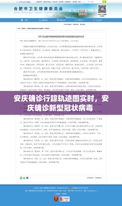 安庆确诊行踪轨迹图实时，安庆确诊新型冠状病毒 