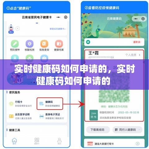 实时健康码如何申请的，实时健康码如何申请的 
