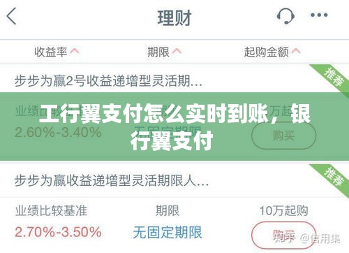 工行翼支付怎么实时到账，银行翼支付 