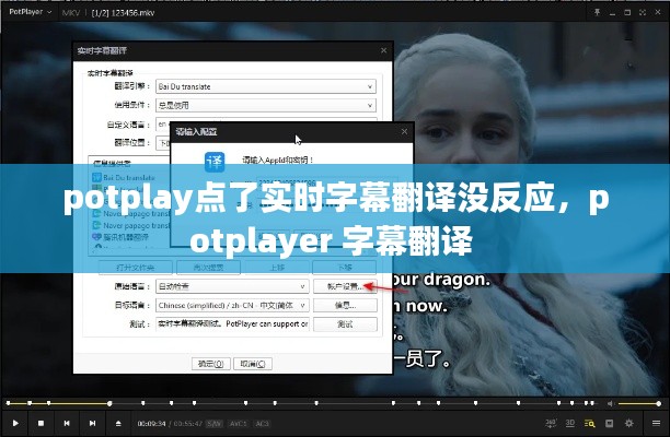 potplay点了实时字幕翻译没反应，potplayer 字幕翻译 