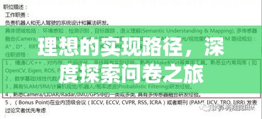 理想的实现路径，深度探索问卷之旅