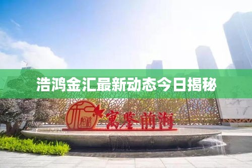 浩鸿金汇最新动态今日揭秘