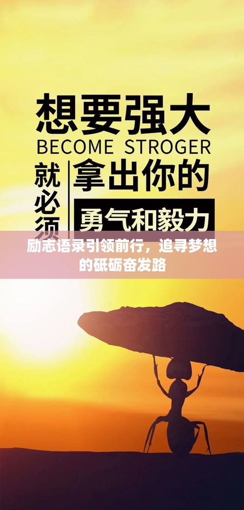 励志语录引领前行，追寻梦想的砥砺奋发路